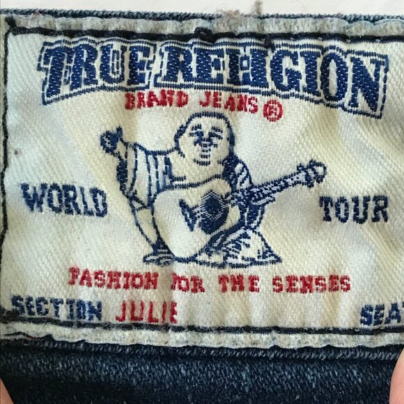 True Religion Women's Straight Leg Jeans - Dark Blue - Picture 4 of 13